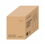 6er-Set, Gläser mit Deckel aus Bambus und Trinkhalm, 550 ml, für den Sublimationsdruck.