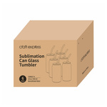 6er-Set, Gläser mit Deckel aus Bambus und Trinkhalm, 550 ml, Satiniert, für den Sublimationsdruck.