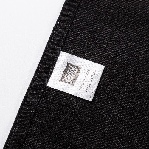 Schürze, mit drei Taschen, Schwarz, für den Sublimationsdruck