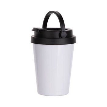 Becher, 350 ml, Edelstahl, Weiß, für den Sublimationsdruck.