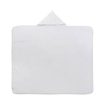 Decke, Microfaser, Polarfleece, Mit Kapuze, 150 x 130 cm, Weiß, für den Sublimationsdruck