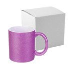 Tasse, mit Brokat, Violett, mit einzelner Box für die Sublimation