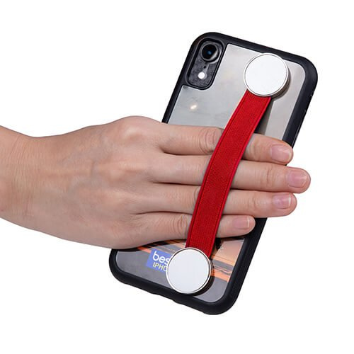 Smartphonegriff, Gummi, Rot, für den Sublimationsdruck