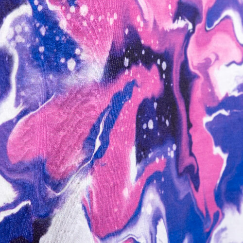 T-Shirt, Cotton-Like Bleached Bleached Bloom Blue, für den Sublimationsdruck