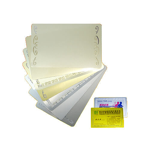 Visitenkarten, Metall, mit dekorativen Streifen, 10 St., für den Sublimationsdruck