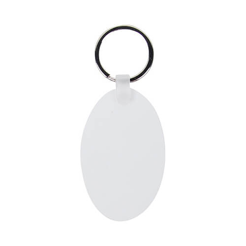 Schlüsselanhänger, Kunststoff, Oval, für den Sublimationsdruck.
