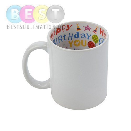 Tasse 330ml, Mit Innenseite "Happy Birthday", für die Sublimation