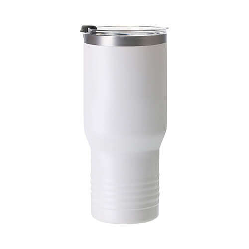 Becher, Edelstahl, 650 ml, Weiß, Matt, für den Sublimationsdruck.