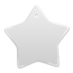 Kachel, Keramik, Stern, 7,5 cm, für den Sublimationsdruck