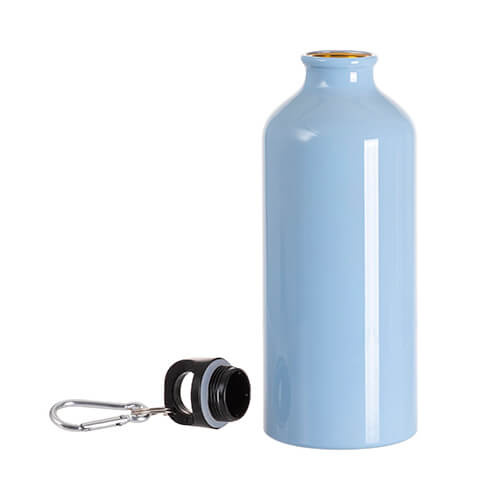Trinkflasche, Aluminium, 600 ml, Hellblau, für den Sublimationsdruck