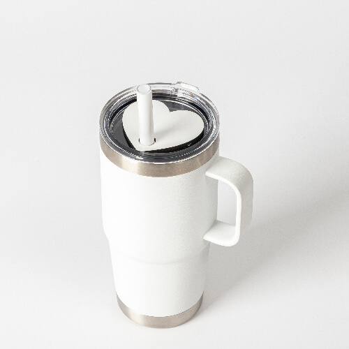 Namensplakette für Becher 480 / 600 / 540 / 750 ml, Hartfaser, Herz, für die Sublimation