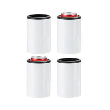Bierflaschen-Behälter (Cooler), 330 ml, 4 Stück, Weiß, für den Sublimationsdruck