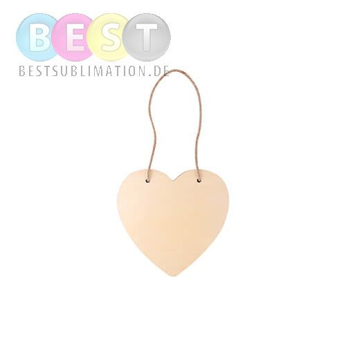 Rahmen, Türschild, Herz, Sperrholz, für den Sublimationsdruck