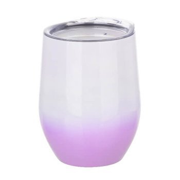 Glühweintasse, 360ml, Weiß-Violett Gradient, für die Sublimation