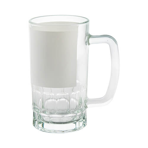 Bierkrug 600 ml, Glas, mit Rahmen, für die Sublimation