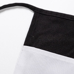 Schürze, mit drei Taschen, Schwarz, für den Sublimationsdruck