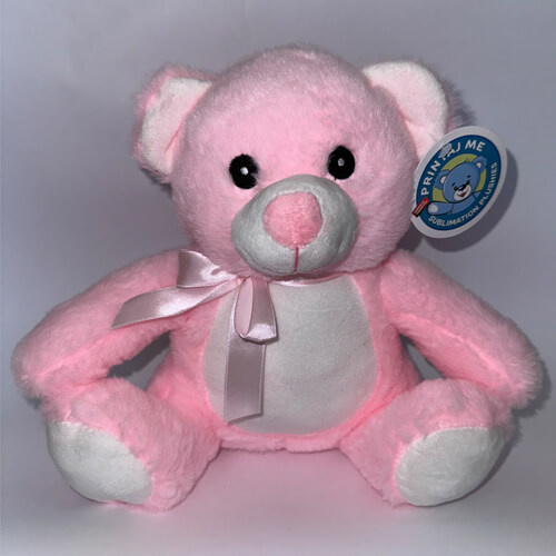 Plüschtier, Teddy-Bär, 25 cm, Rosa, für den Sublimationsdruck