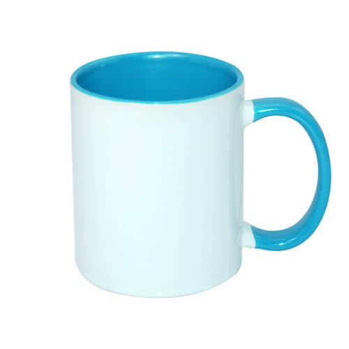 Tasse 330ml FUNNY,  A+, Hellblau, für die Sublimation