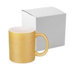 Tasse, mit Brokat, Gold, mit einzelner Box für die Sublimation