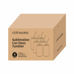 6er-Set, Gläser mit Deckel aus Bambus und Trinkhalm, 400 ml, für den Sublimationsdruck.