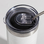 Becher, 600 ml, 3D Puff Cloud, Weiß, für die Sublimation