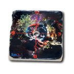 Kachel, Marmor, Matt, 10 x 10 cm, mit Öffnung, für den Sublimationsdruck