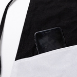 Schürze, mit drei Taschen, Schwarz, für den Sublimationsdruck