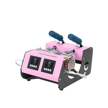 Zweistationen-Presse für Tassen und Tumbler, Modell 3 in 1, Pink