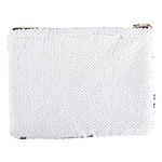 Kosmetiktasche, mit weißen Pailletten, für den Sublimationsdruck