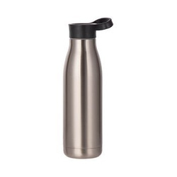 Trinkflasche, 500 ml, Metall, mit Griff, Silber, für den Sublimationsdruck.