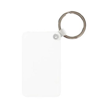 Einseitiger MDF-Schlüsselanhänger zur Sublimation – Rechteck 3,8 x 6,3 cm