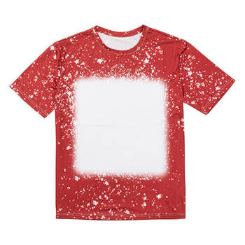 T-Shirt, Cotton-Like Bleached Starry Red, für den Sublimationsdruck