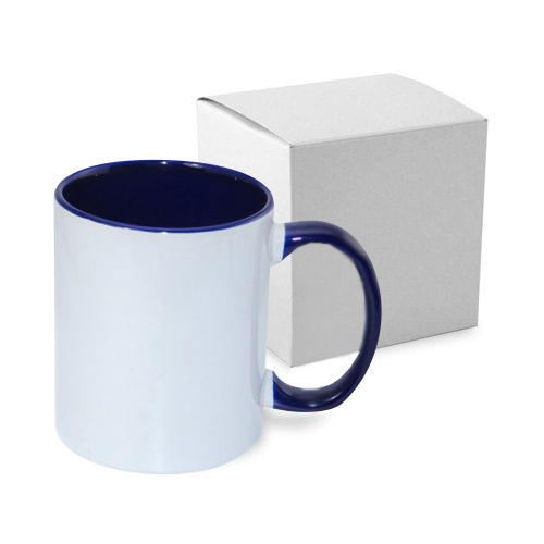 Tasse 330ml FUNNY, ECO, Dunkelblau, mit Box, für die Sublimation