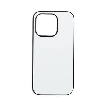 Cover für das iPhone 15 Pro, Kunststoff, Schwarz, für den Sublimationsdruck