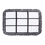 Plüschdecke, 80 x 50 cm, mit Feldern für Fotos, 9 Paneele,  für den Sublimationsdruck