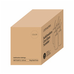 6er-Set, Gläser mit Deckel aus Bambus und Trinkhalm, 550 ml, Satiniert, für den Sublimationsdruck.