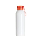Sportliche 750-ml-Weißwasserflasche aus Aluminium mit rotem Verschluss und Sublimationsstreifen