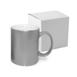 Tasse 330ml, Soft Color, Silber, mit einzelner Box, für die Sublimation
