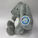 Plüschtier, Hase, 25 cm, Grau, für den Sublimationsdruck