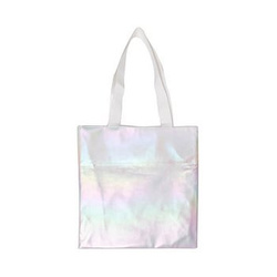 Tasche, 34 x 36 cm, Holo Effekt, Weiß, für den Sublimationsdruck