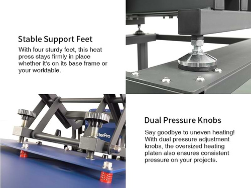 OtterPro Flachpresse 80 x 100 cm mit ausziehbarer Tischplatte