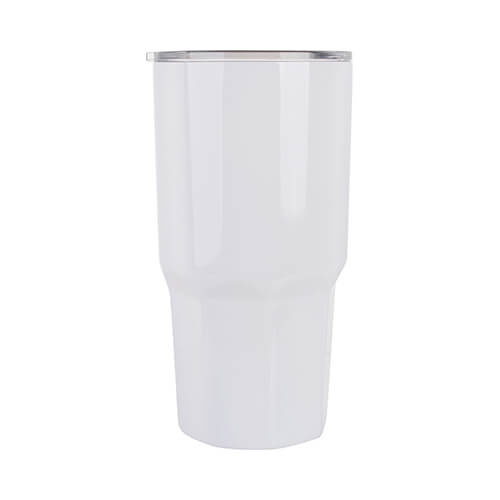 Tumbler, Edelstahl, 990 ml, Weiß, Achtkantiges Unterteil, für die Sublimation