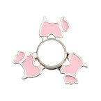 Spinner, "Dog", Rosa, Metall, für den Sublimationsdruck