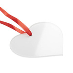 Anhänger, Acryl, Herz, für den Sublimationsdruck