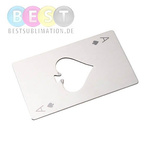 Flaschenöffner, 5,5 x 8,5 cm , für den Sublimationsdruck - Poker