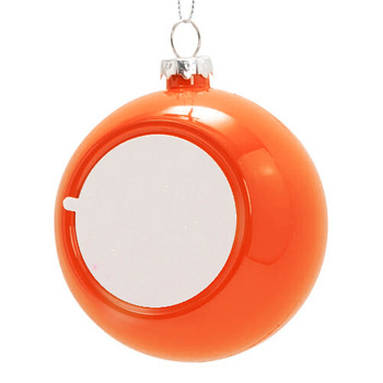 Christbaum-Anhänger, Ø 7,8 cm, Orange, matt, für den Sublimationsdruck