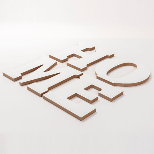 Deko-Buchstabe, "HOME", MDF, 25 cm, für den Sublimationsdruck