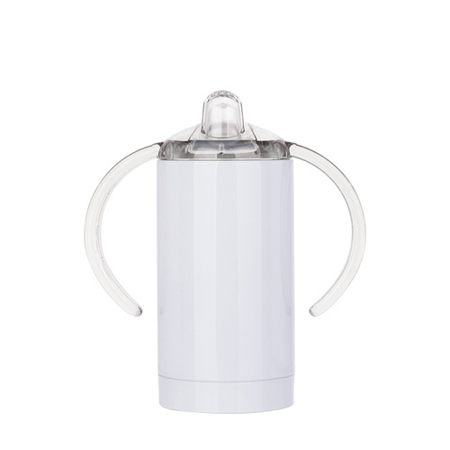 Becher, Auslaufsicher, 400 ml, 2 Stück, Edelstahl, Weiß, für den Sublimationsdruck.