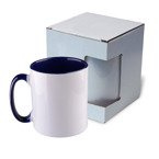 Tasse 300ml, FUNNY,  A+, Dunkelblau, mit Box, für die Sublimation