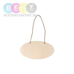 Rahmen, Türschild, Oval, Sperrholz, für den Sublimationsdruck